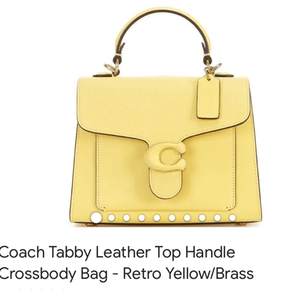 Coach Tabby Leather Top Handle Crossbody Bag Gem
